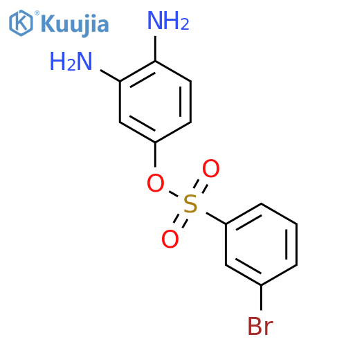 Benzenesulfonic acid, 3-bromo-, 3,4-diaminophenyl ester structure