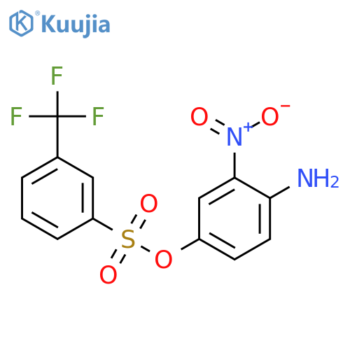 Benzenesulfonic acid, 3-(trifluoromethyl)-, 4-amino-3-nitrophenyl ester structure