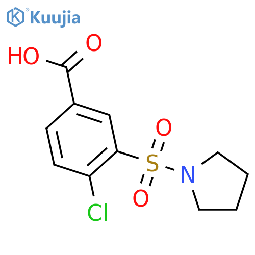 4-Chloro-3-(pyrrolidine-1-sulfonyl)benzoic Acid structure