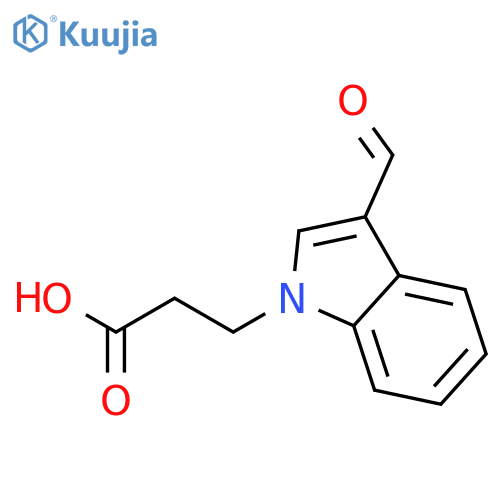 3-(3-Formyl-1H-indol-1-yl)propanoic acid structure