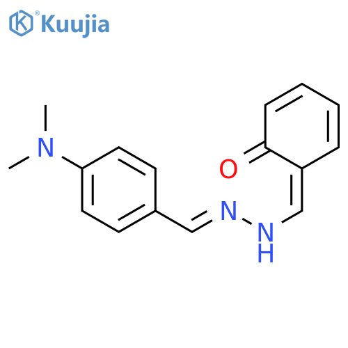 (6e)-6-[[(2e)-2-[[4-(dimethylamino)phenyl]methylidene]hydrazinyl]methylidene]cyclohexa-2,4-dien-1-one structure