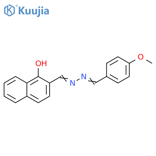 2-Naphthalenecarboxaldehyde, 1-hydroxy-, 2-[(4-methoxyphenyl)methylene]hydrazone structure