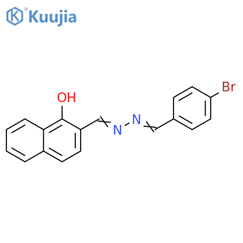2-Naphthalenecarboxaldehyde, 1-hydroxy-, 2-[(4-bromophenyl)methylene]hydrazone structure