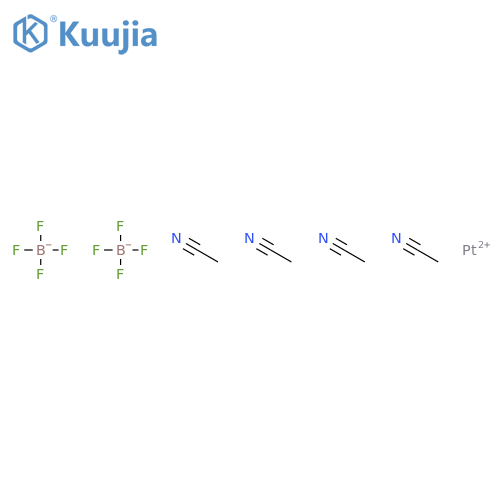 Acetonitrile;platinum(2+);ditetrafluoroborate structure
