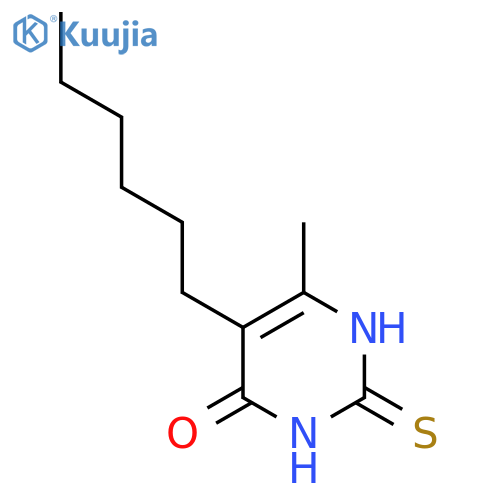 5-Hexyl-2-mercapto-6-methylpyrimidin-4(3H)-one structure
