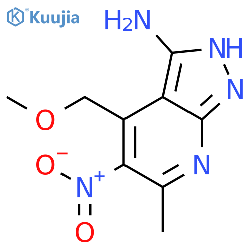 5-(methoxymethyl)-3-methyl-4-nitro-2,8,9-triazabicyclo[4.3.0]nona-2,4,6,9-tetraen-7-amine structure