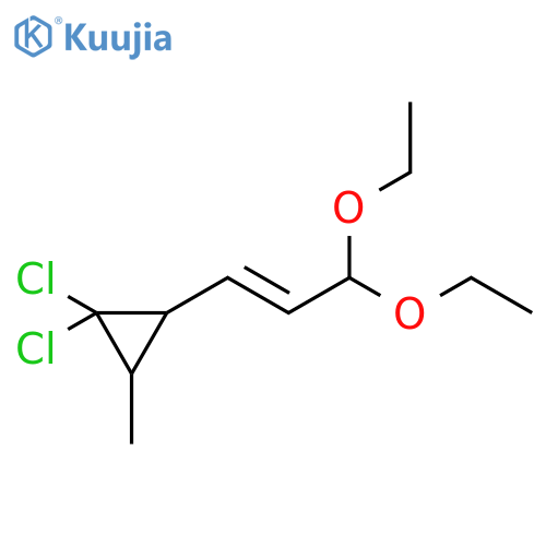 Cyclopropane, 1,1-dichloro-2-(3,3-diethoxy-1-propenyl)-3-methyl- structure