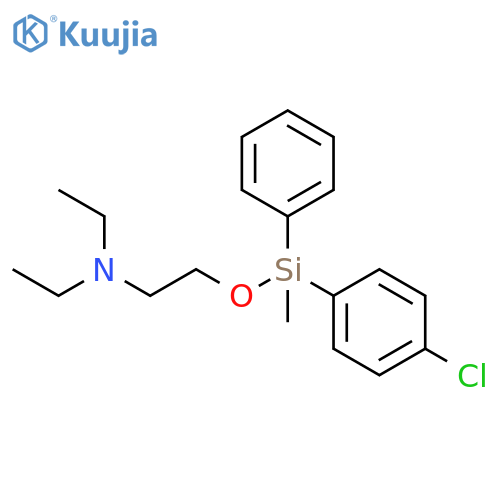 Ethanamine, 2-[[(4-chlorophenyl)methylphenylsilyl]oxy]-N,N-diethyl- structure