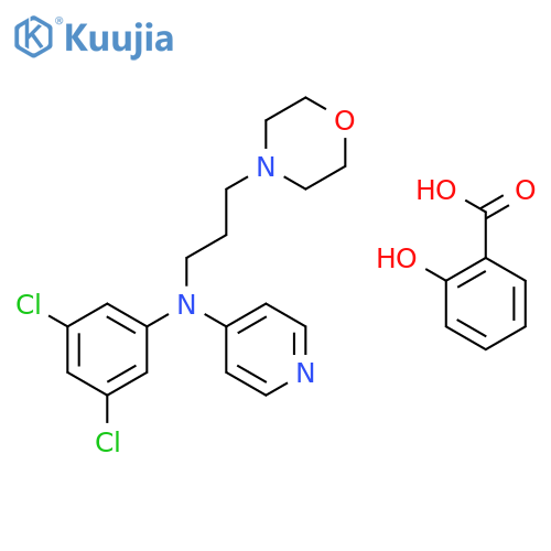 2-hydroxybenzoic acid - N-(3,5-dichlorophenyl)-N-(3-morpholin-4-ylpropyl)pyridin-4-amine (1:1) structure