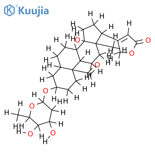 3beta-(beta-D-xylo-2,6-dideoxy-hexopyranosyloxy)-14-hydroxy-19-oxo-5alpha,14beta-card-20(22)-enolide structure