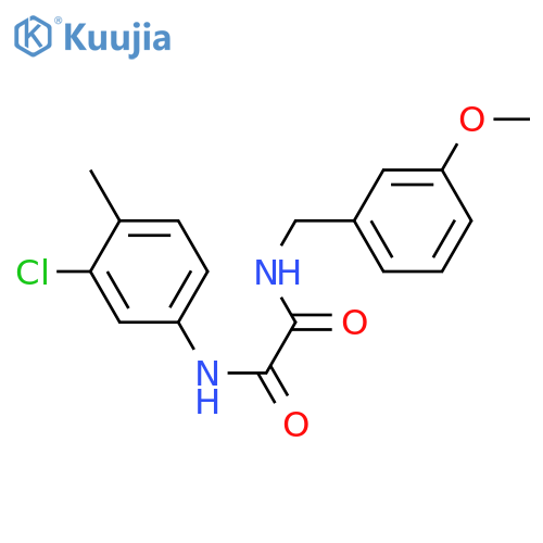 N-(3-chloro-4-methylphenyl)-N'-(3-methoxyphenyl)methylethanediamide structure