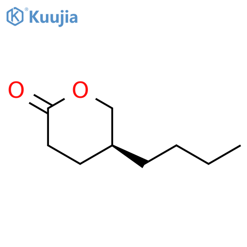 2H-PYRAN-2-ONE, 5-BUTYLTETRAHYDRO-, (5S)- structure