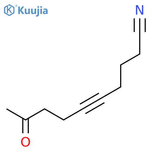 5-Decynenitrile, 9-oxo- structure