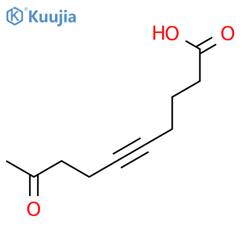 5-Decynoic acid, 9-oxo- structure