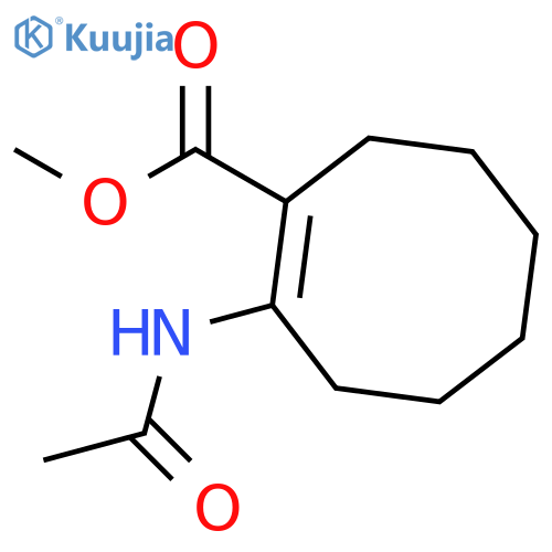 1-Cyclooctene-1-carboxylic acid, 2-(acetylamino)-, methyl ester structure