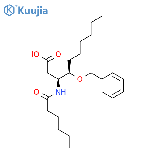 UNDECANOIC ACID, 3-[(1-OXOHEXYL)AMINO]-4-(PHENYLMETHOXY)-, (3S,4R)- structure