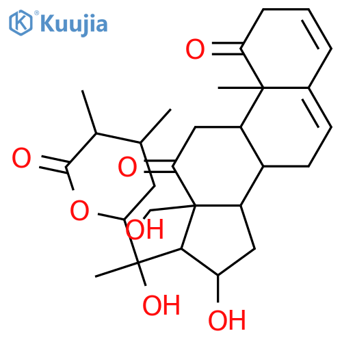 16,18,20-Trihydroxy-1,12-dioxowitha-3,5-dienolide; (16β,20R,22R,24S,25R)-form structure