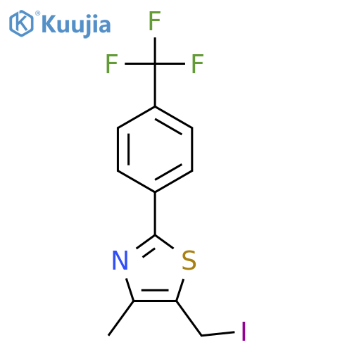 Thiazole, 5-(iodomethyl)-4-methyl-2-[4-(trifluoromethyl)phenyl]- structure