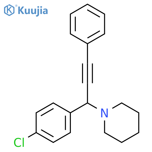 Piperidine, 1-[1-(4-chlorophenyl)-3-phenyl-2-propynyl]- structure