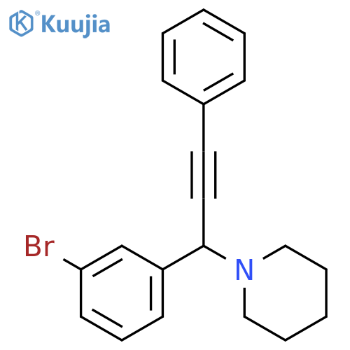 PIPERIDINE, 1-[1-(3-BROMOPHENYL)-3-PHENYL-2-PROPYNYL]- structure