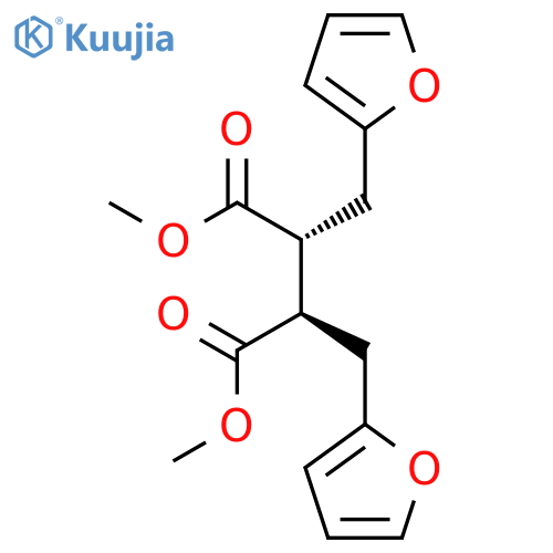 1,4-Butanediyl, 1,4-di-2-furanyl-2,3-bis(methoxycarbonyl)-, (2R,3R)-rel- structure