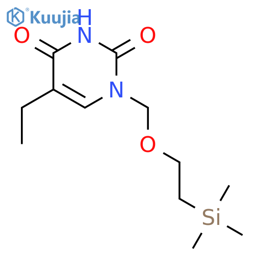 2,4(1H,3H)-Pyrimidinedione, 5-ethyl-1-[[2-(trimethylsilyl)ethoxy]methyl]- structure