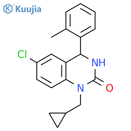 2(1H)-Quinazolinone,6-chloro-1-(cyclopropylmethyl)-3,4-dihydro-4-(2-methylphenyl)- structure