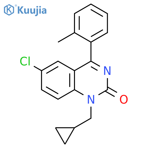 2(1H)-Quinazolinone,6-chloro-1-(cyclopropylmethyl)-4-(2-methylphenyl)- structure