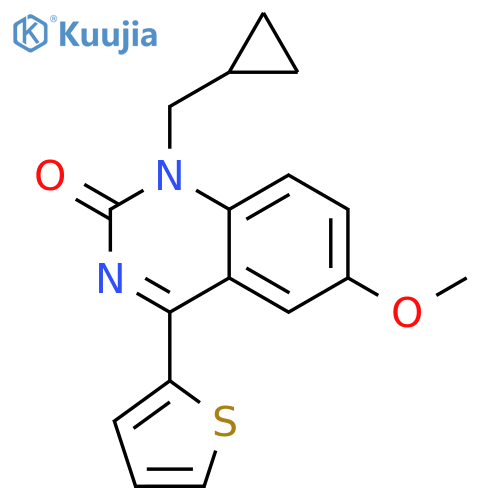 2(1H)-Quinazolinone, 1-(cyclopropylmethyl)-6-methoxy-4-(2-thienyl)- structure