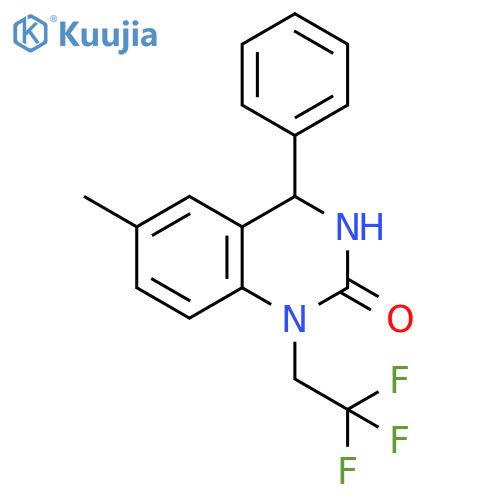 2(1H)-Quinazolinone,3,4-dihydro-6-methyl-4-phenyl-1-(2,2,2-trifluoroethyl)- structure