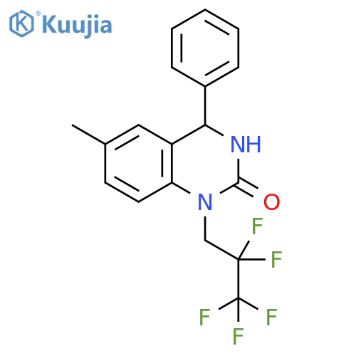 2(1H)-Quinazolinone,3,4-dihydro-6-methyl-1-(2,2,3,3,3-pentafluoropropyl)-4-phenyl- structure