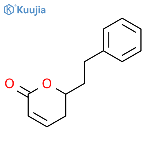 2H-Pyran-2-one, 5,6-dihydro-6-(2-phenylethyl)-, (6S)- structure