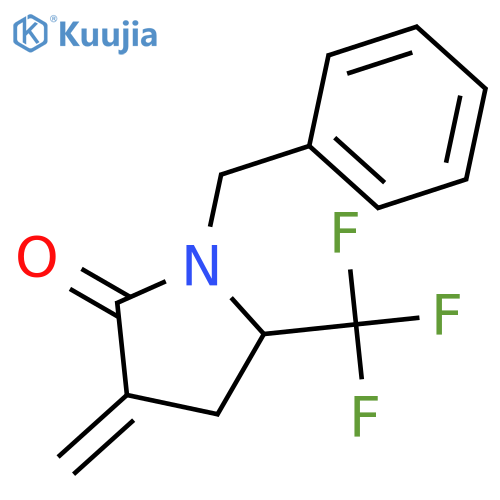 2-PYRROLIDINONE, 3-METHYLENE-1-(PHENYLMETHYL)-5-(TRIFLUOROMETHYL)- structure