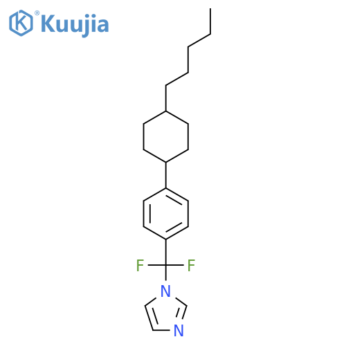 1H-Imidazole, 1-[difluoro[4-(4-pentylcyclohexyl)phenyl]methyl]- structure