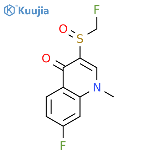 4(1H)-Quinolinone, 7-fluoro-3-[(fluoromethyl)sulfinyl]-1-methyl- structure