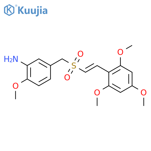 Benzenamine,2-methoxy-5-[[[(1E)-2-(2,4,6-trimethoxyphenyl)ethenyl]sulfonyl]methyl]- structure