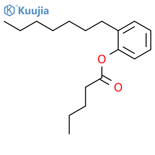 Pentanoic acid, heptylphenyl ester structure
