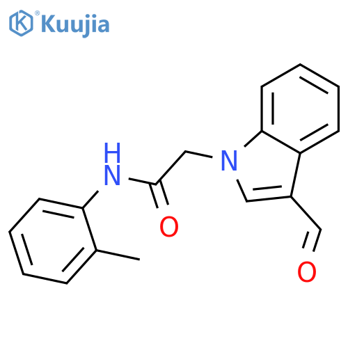 1H-Indole-1-acetamide,3-formyl-N-(2-methylphenyl)-(9CI) structure