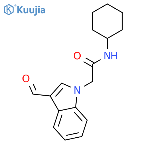 N-Cyclohexyl-2-(3-formyl-1H-indol-1-yl)acetamide structure