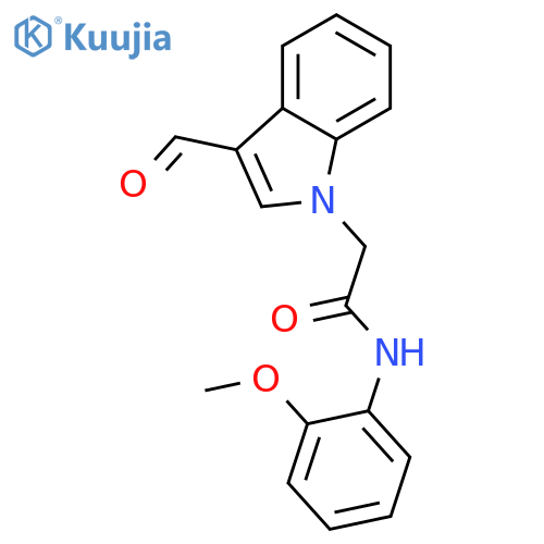 2-(3-Formyl-indol-1-yl)-N-(2-methoxy-phenyl)-acetamide structure