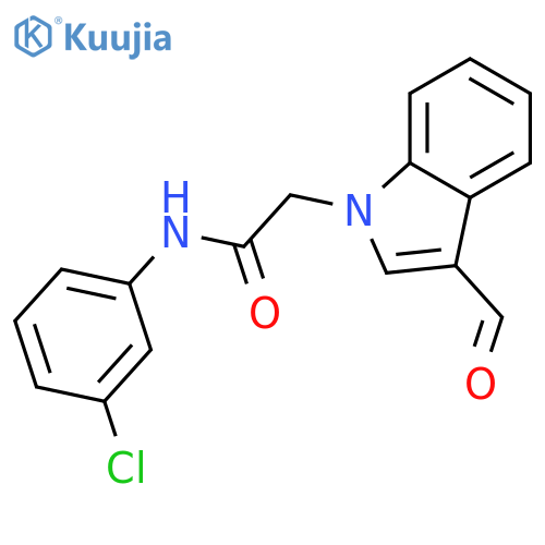 N-(3-Chloro-phenyl)-2-(3-formyl-indol-1-yl)-acetamide structure