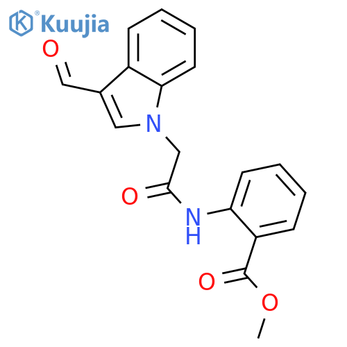 2-[2-(3-Formyl-indol-1-yl)-acetylamino]-benzoic acid methyl ester structure