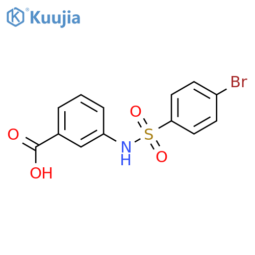 3-{[(4-bromophenyl)sulfonyl]amino}benzoic acid structure
