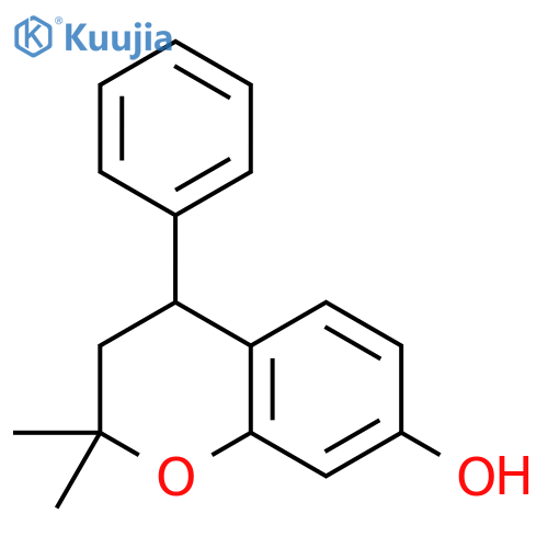 2H-1-Benzopyran-7-ol, 3,4-dihydro-2,2-dimethyl-4-phenyl- structure