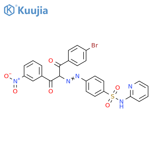Benzenesulfonamide,4-[[1-(4-bromobenzoyl)-2-(3-nitrophenyl)-2-oxoethyl]azo]-N-2-pyridinyl- structure