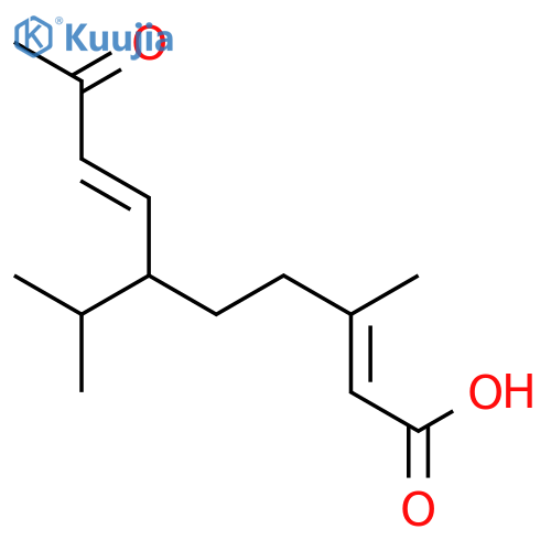 2,7-Decadienoic acid, 3-methyl-6-(1-methylethyl)-9-oxo-, (E,E)- structure