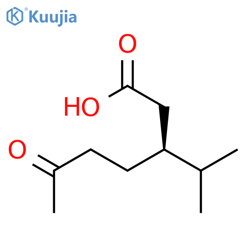 HEPTANOIC ACID, 3-(1-METHYLETHYL)-6-OXO-, (S)- structure