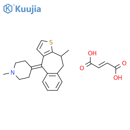 1-methyl-4-(10-methyl-9,10-dihydro-4H-benzo[4,5]cyclohepta[1,2-b]thiophen-4-ylidene)piperidine (2E)-but-2-enedioate structure