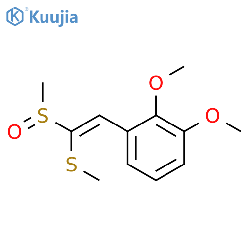 Benzene,1,2-dimethoxy-3-[2-(methylsulfinyl)-2-(methylthio)ethenyl]- structure