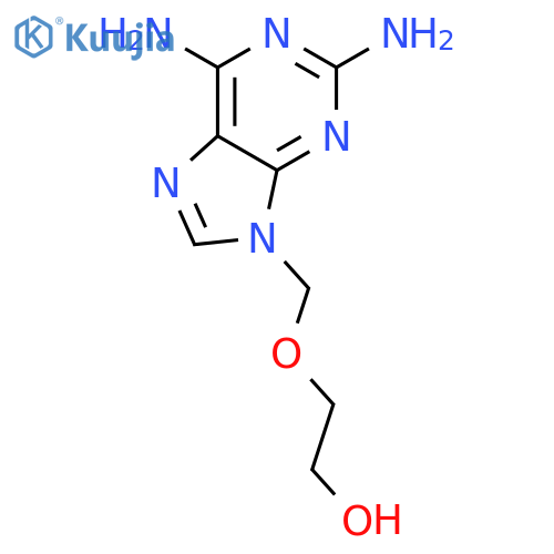 Ethanol,2-[(2,6-diamino-9H-purin-9-yl)methoxy]- structure